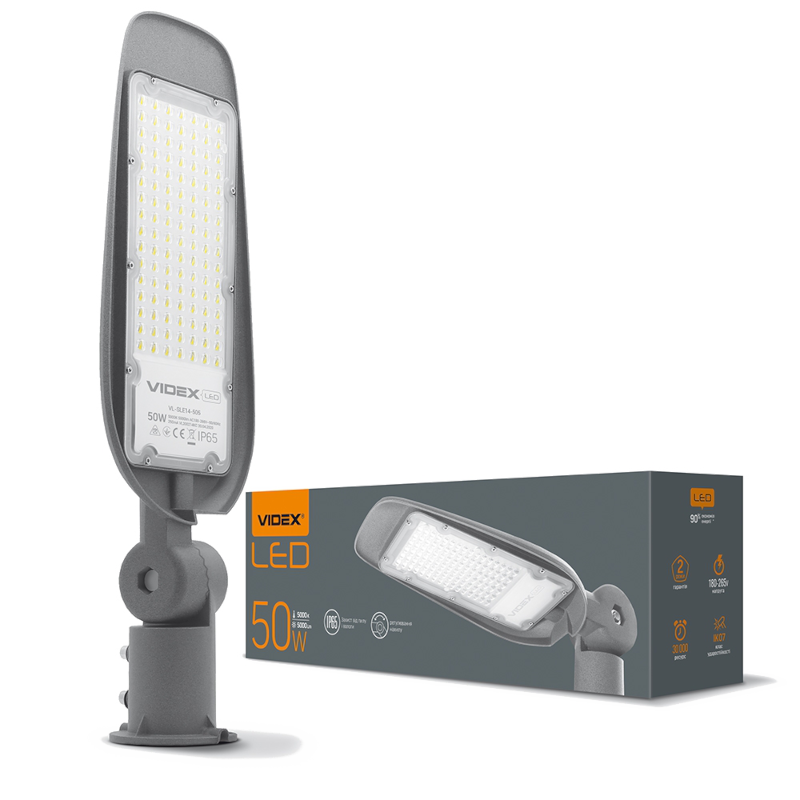 Консольний світильник VIDEX 50Вт, 5000К, 5000lm, IP65 (VL-SLе14-505)